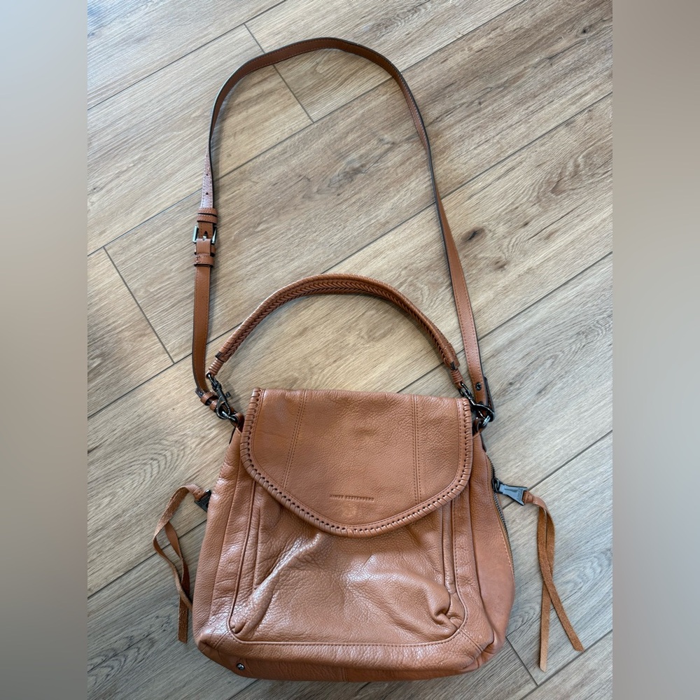 Aimee Kestenberg Tan/Brown Braided Flap Shoulder Bag - Picture 7 of 8